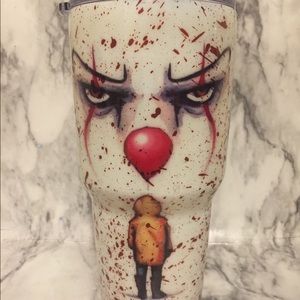 Glow in the dark pennywise and Georgie tumbler